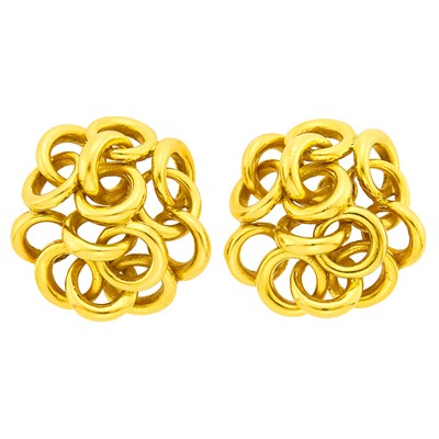 Lot 56 - Vourakis Pair of Gold Earclips