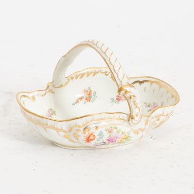 Lot 259 - Dresden Porcelain Miniature Basket