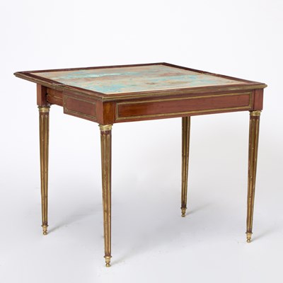 Lot 727 - Baltic Neoclassical Brass-Mounted Mahogany Fold-Over Games Table