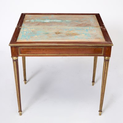 Lot 727 - Baltic Neoclassical Brass-Mounted Mahogany Fold-Over Games Table