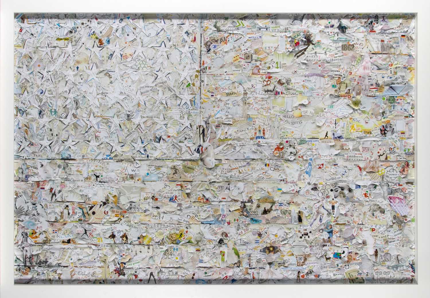 Lot 55 - Vik Muniz, White Flag, after Jasper Johns (Pictures of Magazines 2)