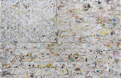 Lot 55 - Vik Muniz, White Flag, after Jasper Johns (Pictures of Magazines 2)