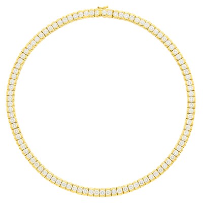 Lot 1128 - Gold and Diamond Necklace