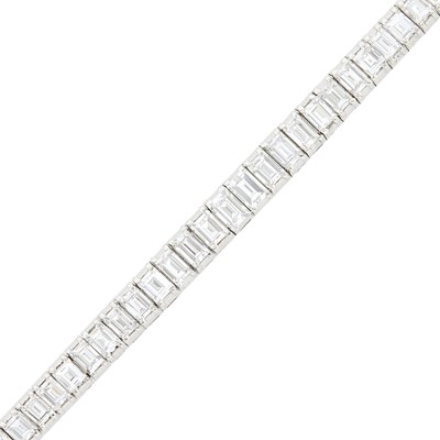 Lot 173 - Platinum and Diamond Bracelet