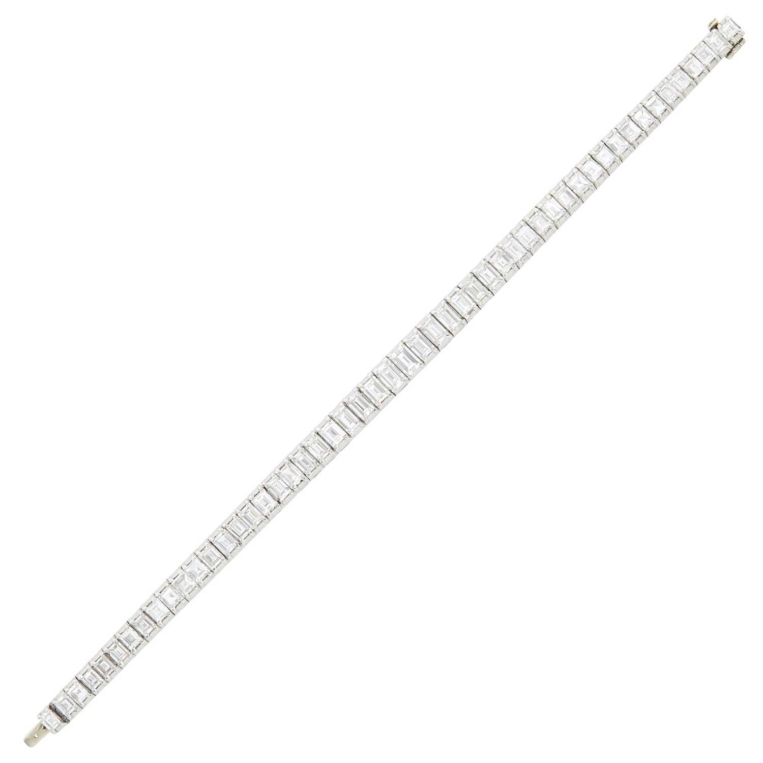 Lot 173 - Platinum and Diamond Bracelet