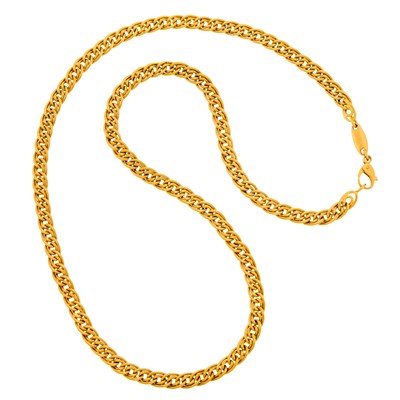 Lot 2074 - Long Gold Fancy Link Chain Necklace