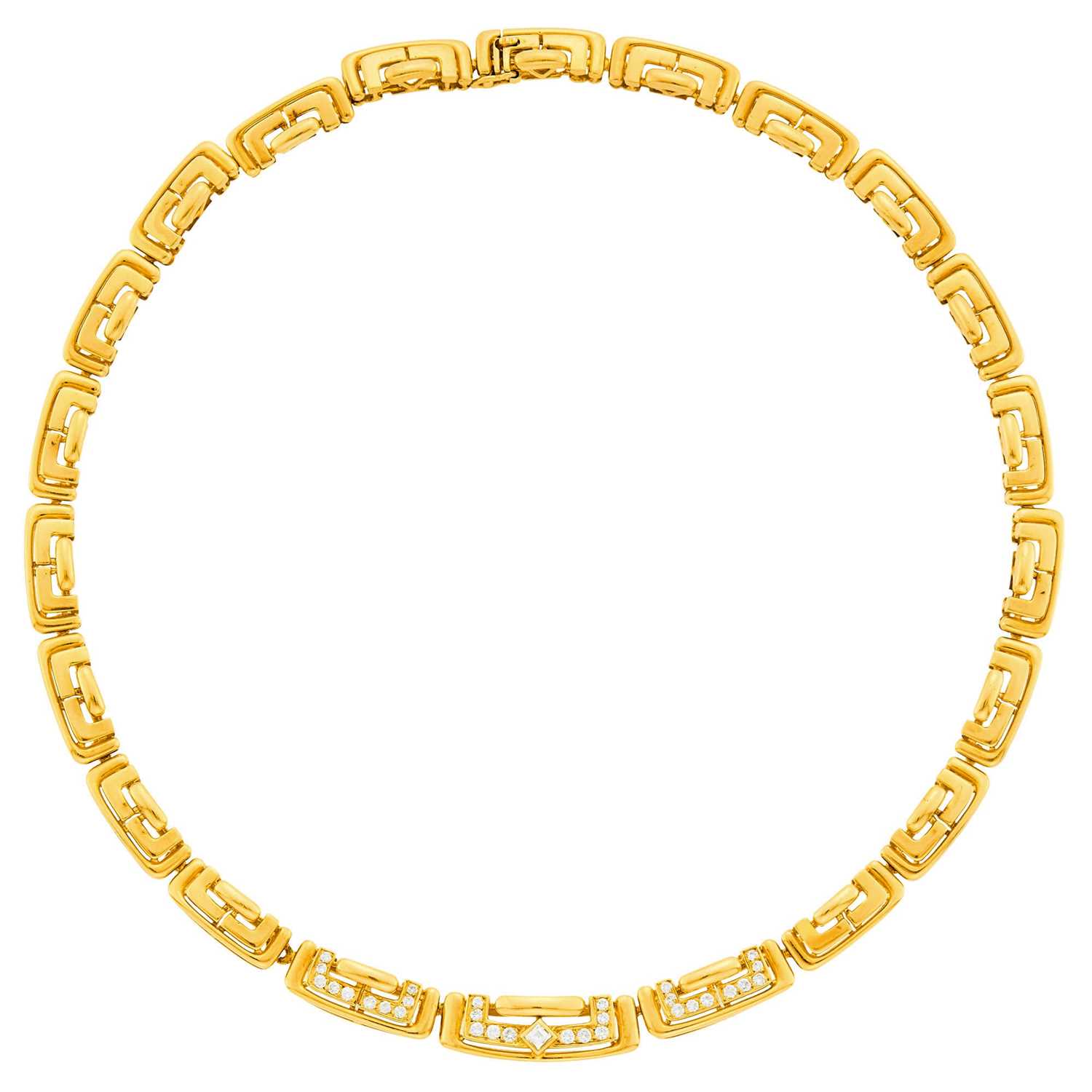 Lot 9 - Boucheron Gold and Diamond Necklace, France