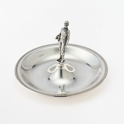 Lot 90 - Tiffany & Co. Sterling Silver Coin Dish with Jockey Finial