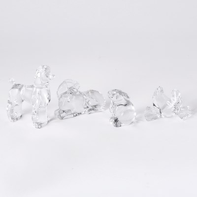 Lot 309 - Group of Four Baccarat Glass Figures of Animals and Birds