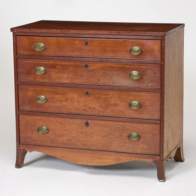 Lot 178 - American Federal Inlaid Cherry Chest of Drawers