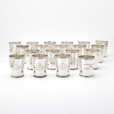 Lot 89 - Group of Nineteen Assorted American Sterling Silver and Coin Julep Cups