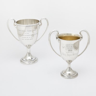 Lot 78 - Two American Sterling Silver Horse Trophies, Related to H.P. Whitney