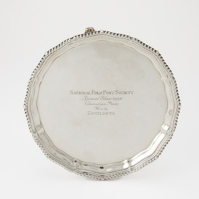 Lot 85 - George VI Sterling Silver Polo Trophy Salver