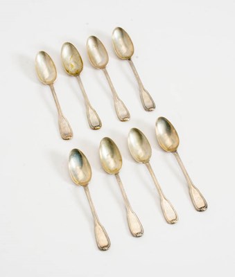 Lot 273 - Set of Eight 800 Silver Teaspoons