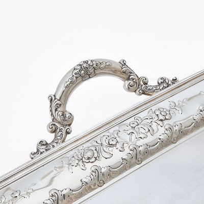 Lot 104 - American Sterling Silver Tea and Coffee Service with Tray, Presented to Gertrude Vanderbilt Whitney