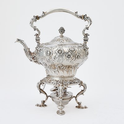 Lot 104 - American Sterling Silver Tea and Coffee Service with Tray, Presented to Gertrude Vanderbilt Whitney