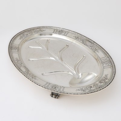 Lot 597 - Gorham Sterling Silver "Maintenon" Pattern Well and Tree Platter