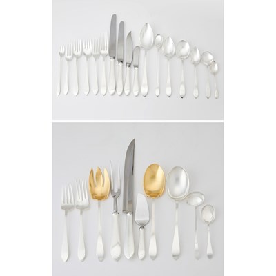 Lot Tiffany & Co. Sterling Silver "Faneuil" Pattern Flatware Service