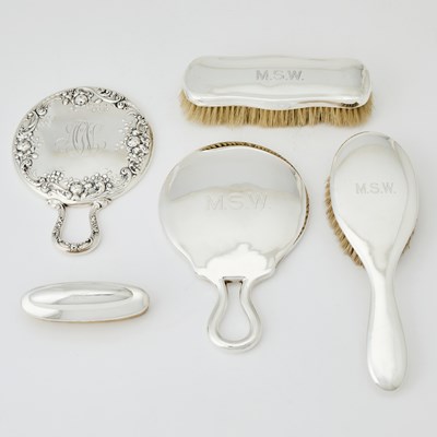 Lot 106 - Group of Silver Dressing Table Items, Variously Engraved with Whitney Monograms