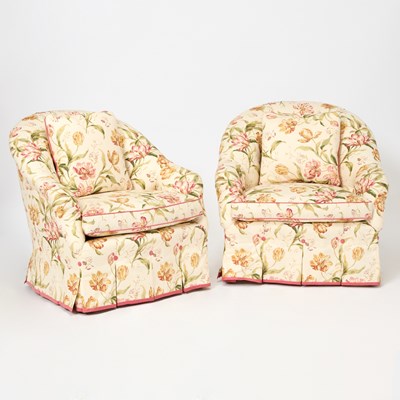 Lot 268 - Pair of Upholstered Club Chairs