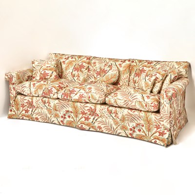 Lot 263 - Modern Upholstered Floral Covered Sofa