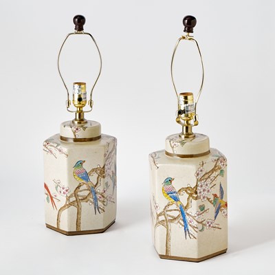 Lot 155 - Pair of Chinese Style Porcelain Table Lamps
