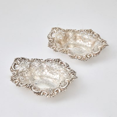 Lot 661 - Pair of Marcus & Co Sterling Silver Bonbon Dishes