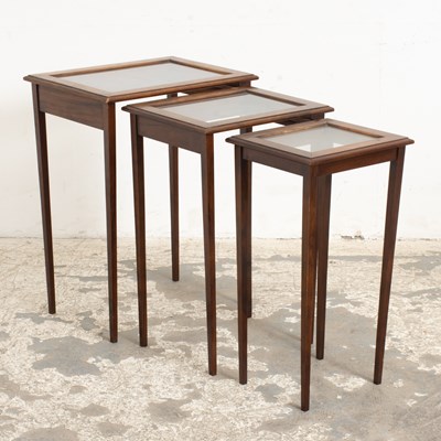 Lot 316 - Set of Three Mahogany Nesting Tables