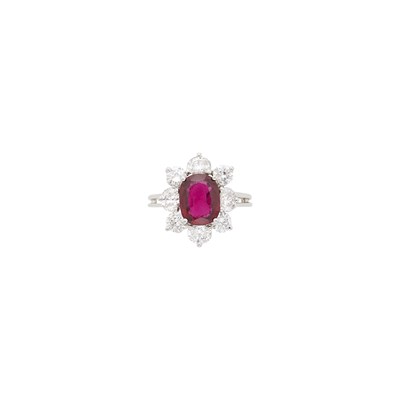 Lot 67 - Platinum, Ruby and Diamond Ring