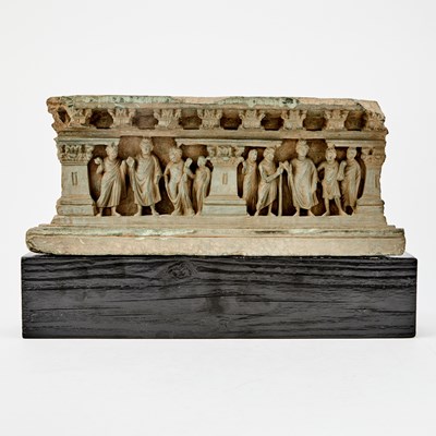 Lot 360 - A Gandharan Grey Schist Frieze Fragment