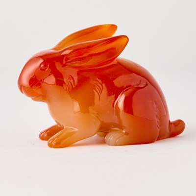Lot 508 - Chinese Carved Carnelian Rabbit