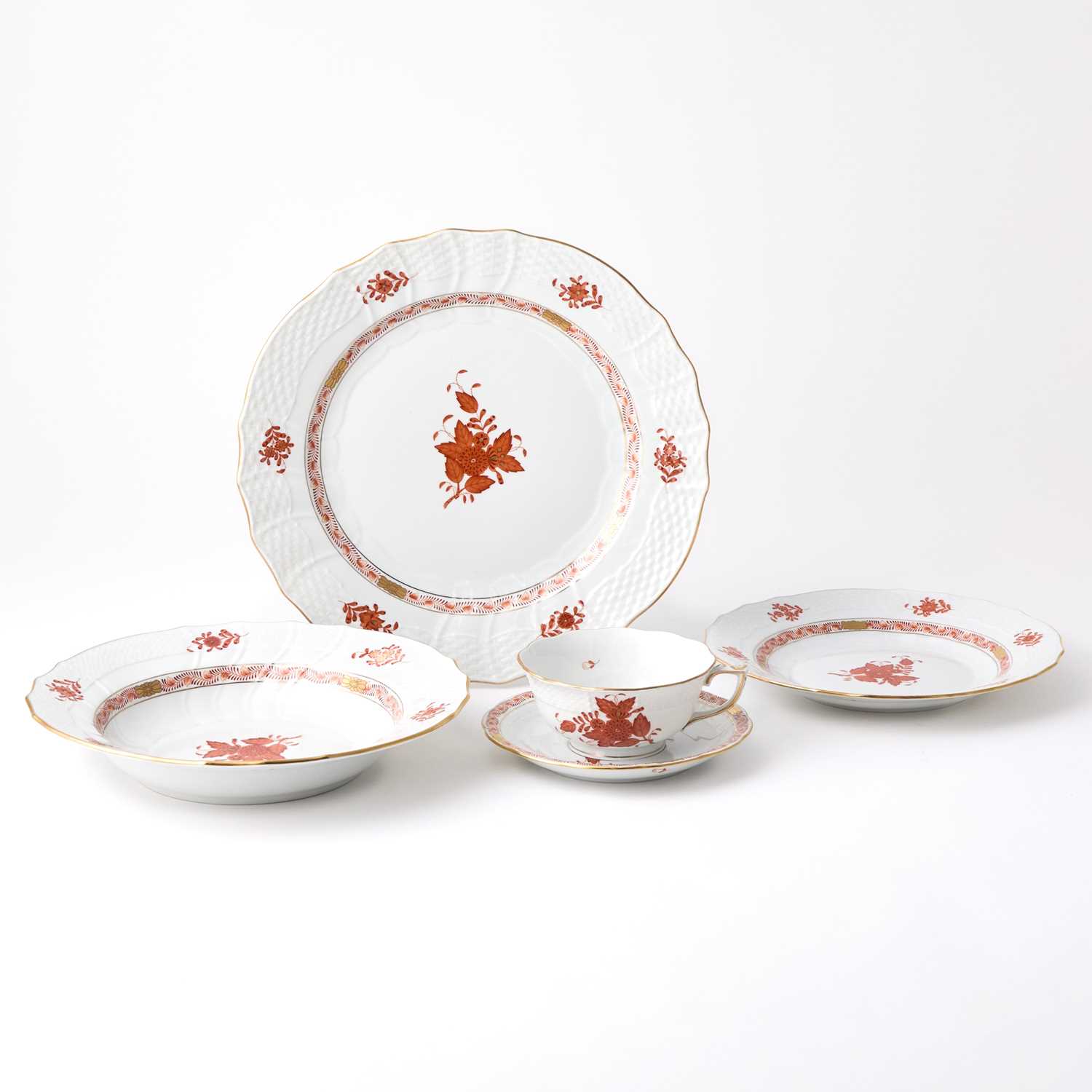 Lot 698 - Herend Porcelain Partial Dinner Service for Twenty-Four