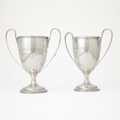 Lot 74 - Two Edward VII Sterling Silver Trophy Cups