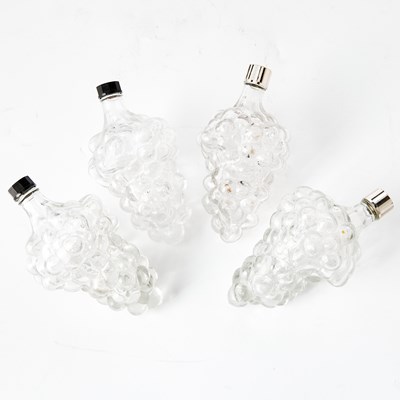 Lot 214 - Group of Twenty-Four French Molded Glass Grape-Form Bottles