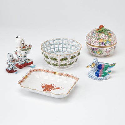 Lot 210 - Group of Herend Hand-Painted Porcelain Articles