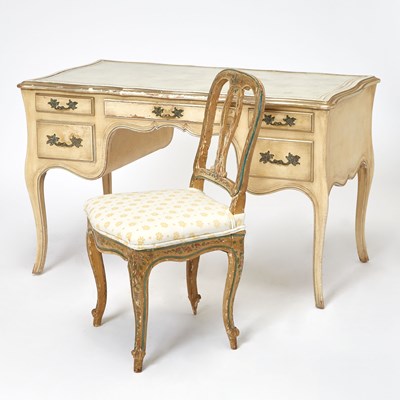 Lot 200 - Louis XV Style Painted Ladies Desk