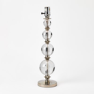 Lot 301 - Glass and Chromed Metal Bubble Lamp