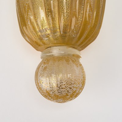 Lot 594 - Pair of Murano Glass Sconces