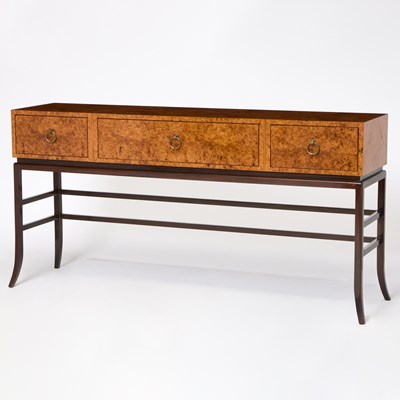 Lot 254 - Amboyna and Dark Stained Wood Console Table