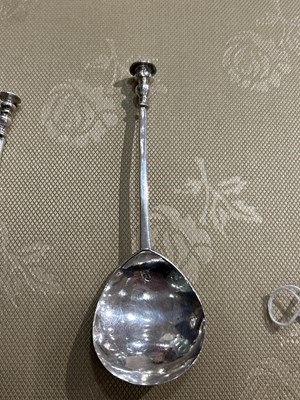 Lot 64 - Three Early English Sterling Silver Seal-Top Spoons