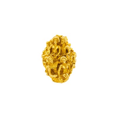 Lot 163 - Eric de Kolb Sculpted Gold Ring