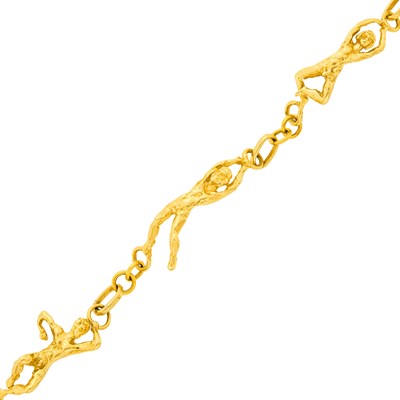 Lot 165 - Eric de Kolb Figural Gold Bracelet