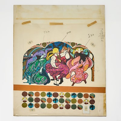Lot 208 - A portfolio of original art for Vanguard Records classic album covers