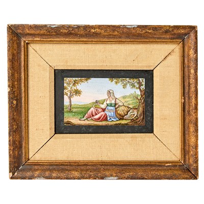 Lot 518 - Italian Grand Tour Framed Micromosaic Panel