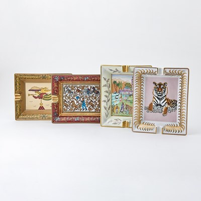 Lot 299 - Group of Four Hermes Porcelain Ashtrays