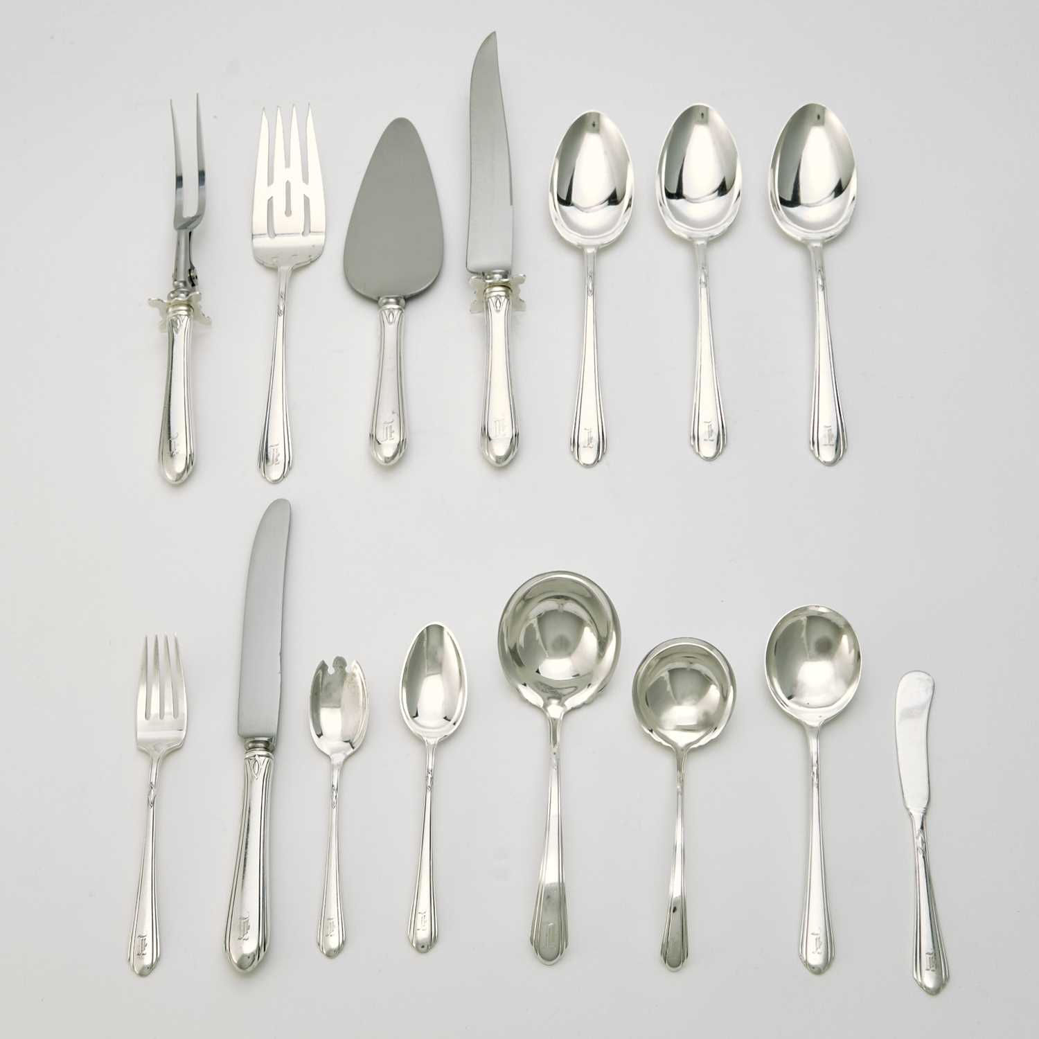 Lot 249 - Towle Sterling Silver "Lady Diana" Pattern Flatware Service