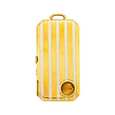Lot 1045 - Tiffany & Co. Gold and Platinum Cigar Cutter and Watch