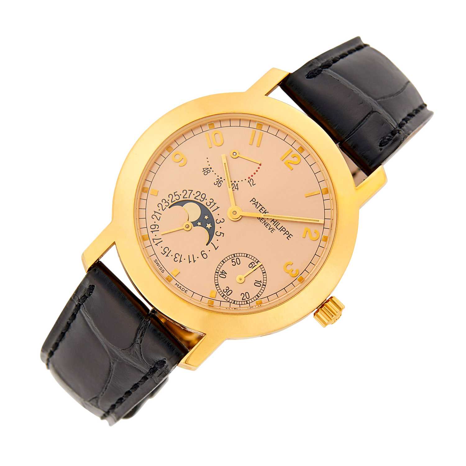 Lot 76 - Patek Philippe Gentleman's Gold 'Complications' Wristwatch, Ref. 5055R-007