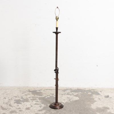 Lot 90 - Georgian Style Adjustable Mahogany Floor Lamp