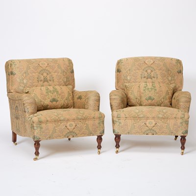Lot 194 - Pair of Upholstered Club Chairs